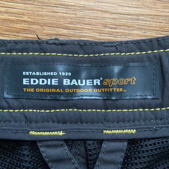 Eddie Bauer Men's Sport Belted Nylon Khaki Outdoor Cargo Shorts Size 30 Gray - Picture 6 of 8